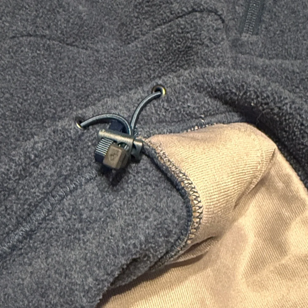 The North Face Men's Blue and Camel half zip Fleece